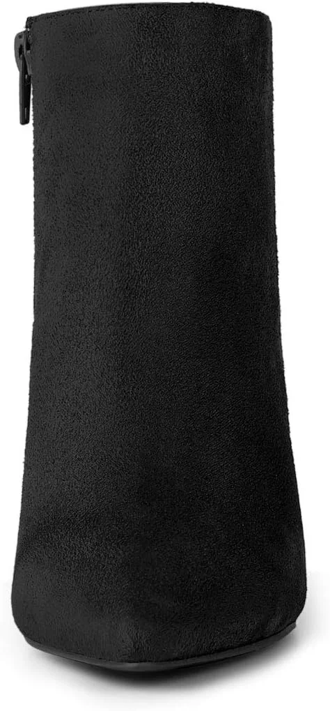 بوت های پاشنه بلند زنانه Allegra K با نوک تیز و زیپ