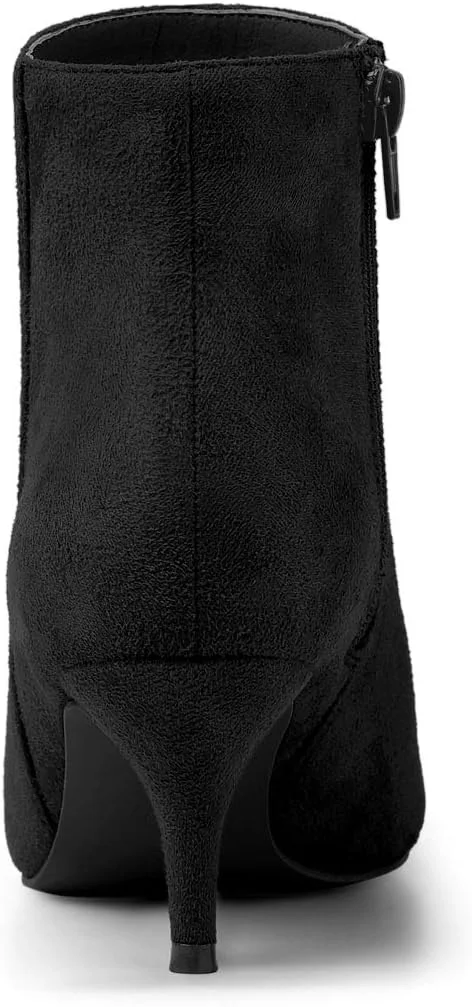 بوت های پاشنه بلند زنانه Allegra K با نوک تیز و زیپ