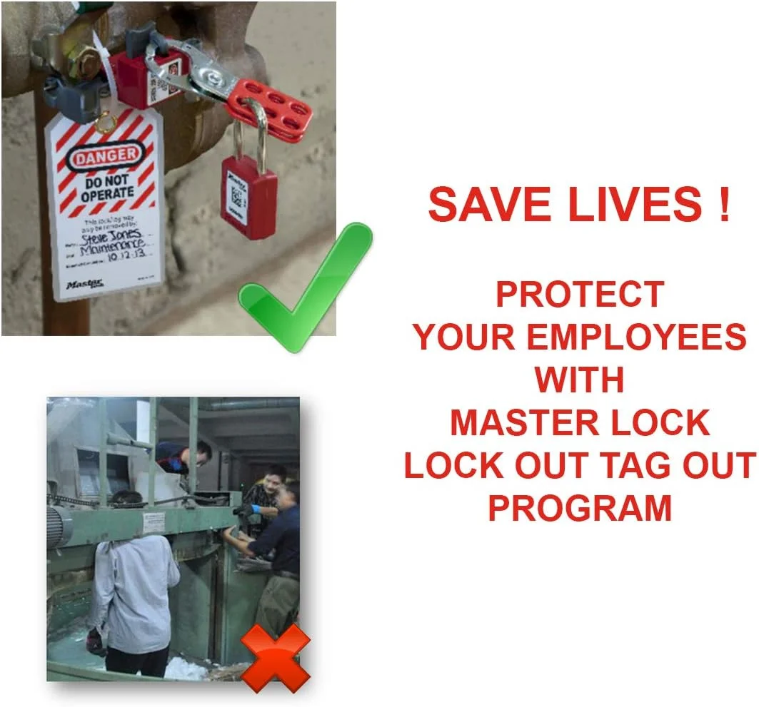 قفل ایمنی ترموپلاستیک زینکس مستر لاک، قرمز، عرض 38 میلی متر با حلقه نایلونی 38 میلی متری قفل ایمنی ترموپلاستیک زینکس مستر لاک، قرمز، عرض 38 میلی متر با حلقه نایلونی 38 میلی متری