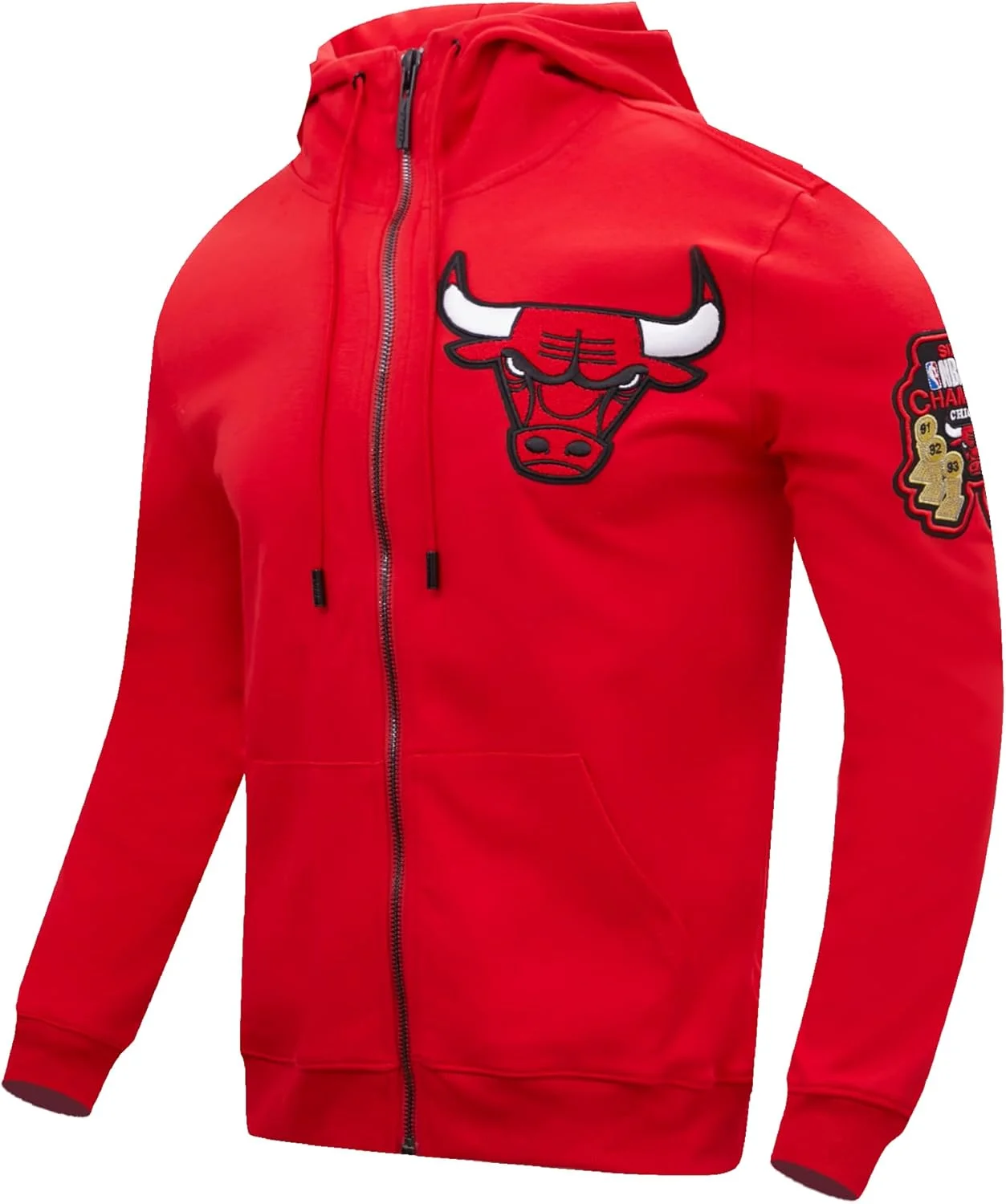 هودی زیپ‌دار مردانه شیکاگو بولز مدل کلاسیک شنل قرمز سایز 3XL