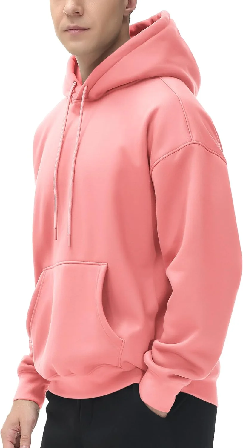 هودی مردانه آستین بلند کلاه دار گشاد و نرم با جیب