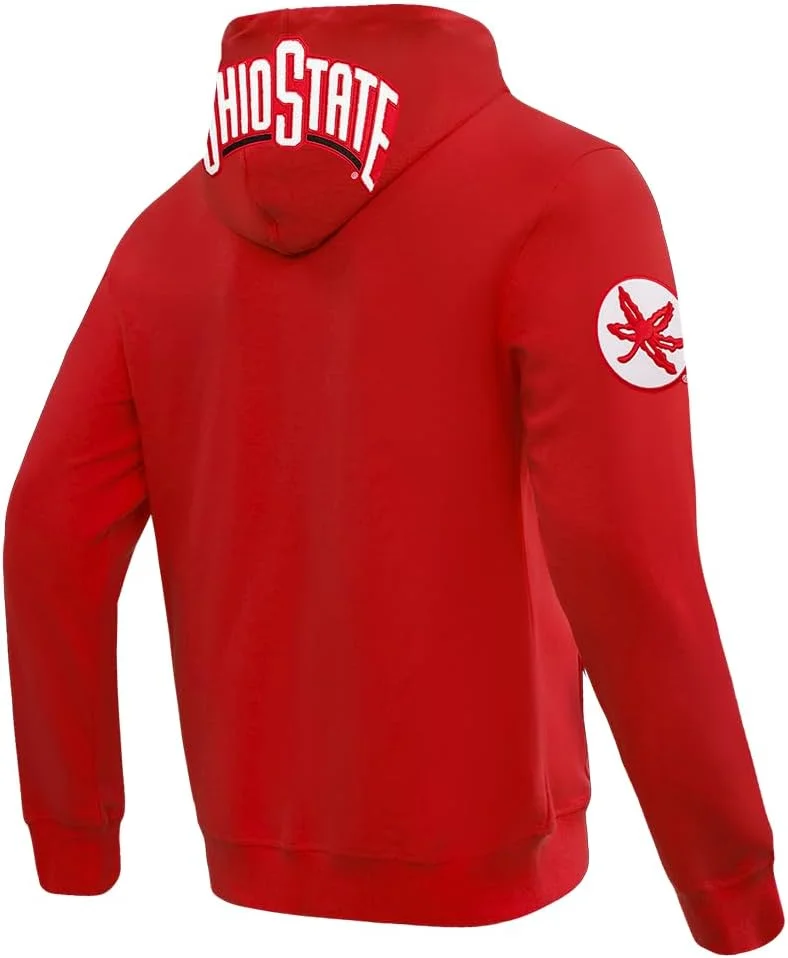 هودی زیپ‌دار مردانه مدل کالج کلاسیک با طرح برجسته