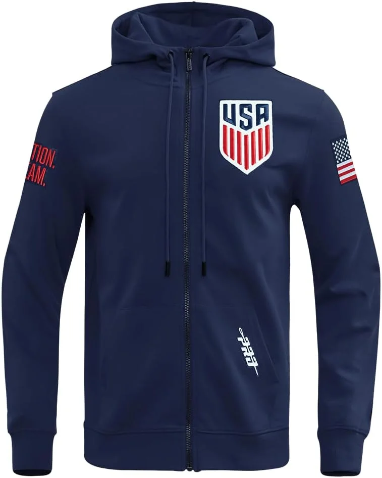هودی زیپ‌دار مردانه پرو استاندارد USSF کلاسیک شنل بافتنی دوبل