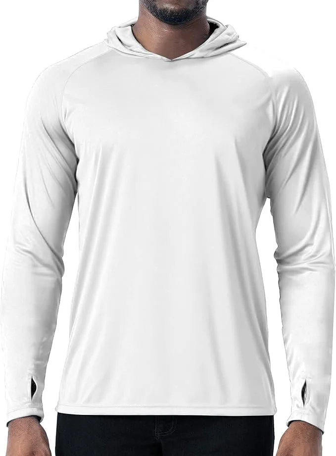 هودی آستین بلند مردانه با محافظت در برابر آفتاب UPF 50+، مناسب ماهیگیری، فعالیت های فضای باز، پیاده روی و سبک