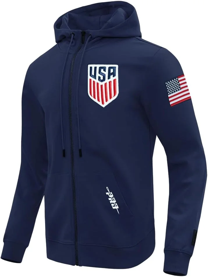 هودی زیپ‌دار مردانه پرو استاندارد USSF کلاسیک شنل بافتنی دوبل