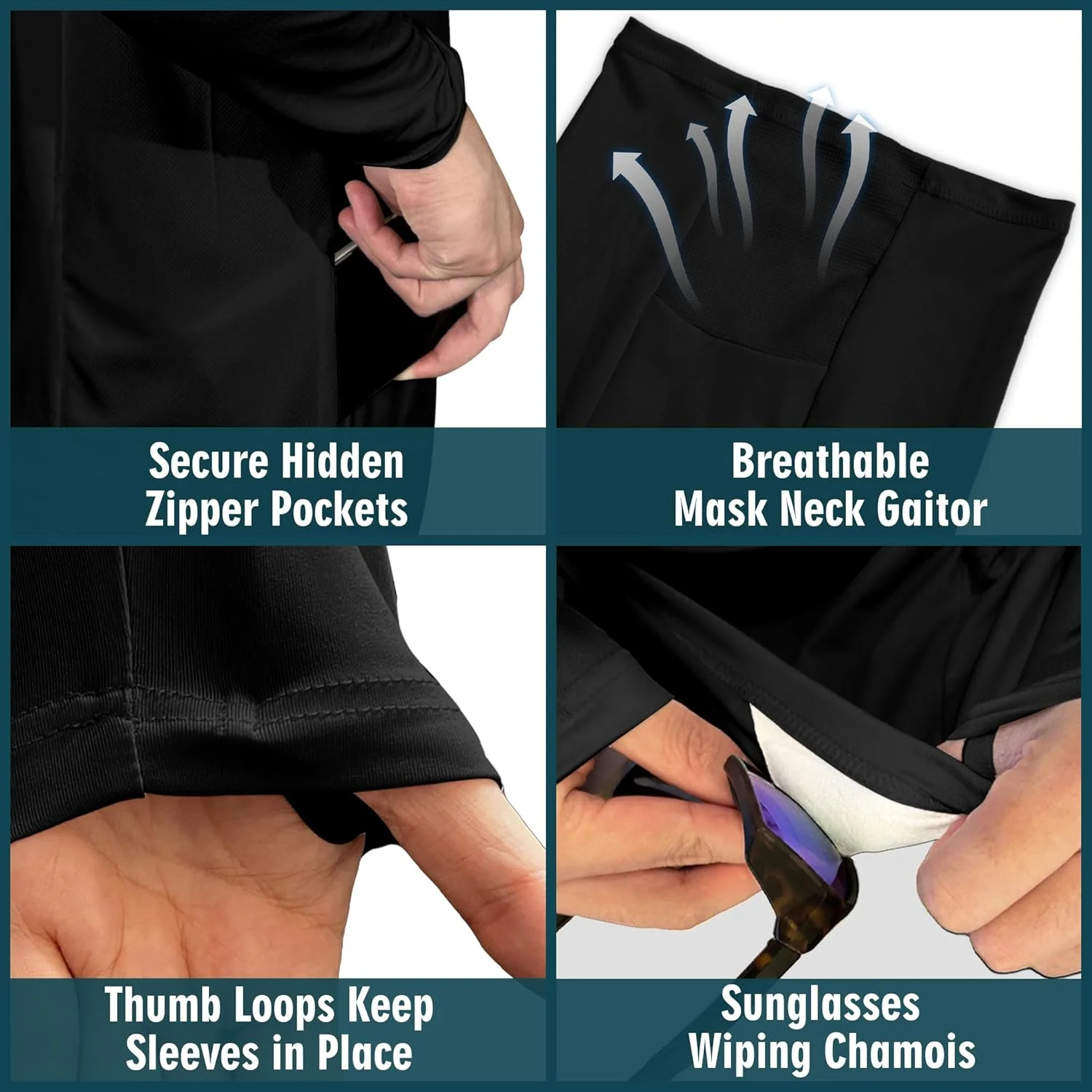 هودی ماهیگیری مردانه پالمیث، آستین بلند، محافظت در برابر آفتاب با UPF 50+