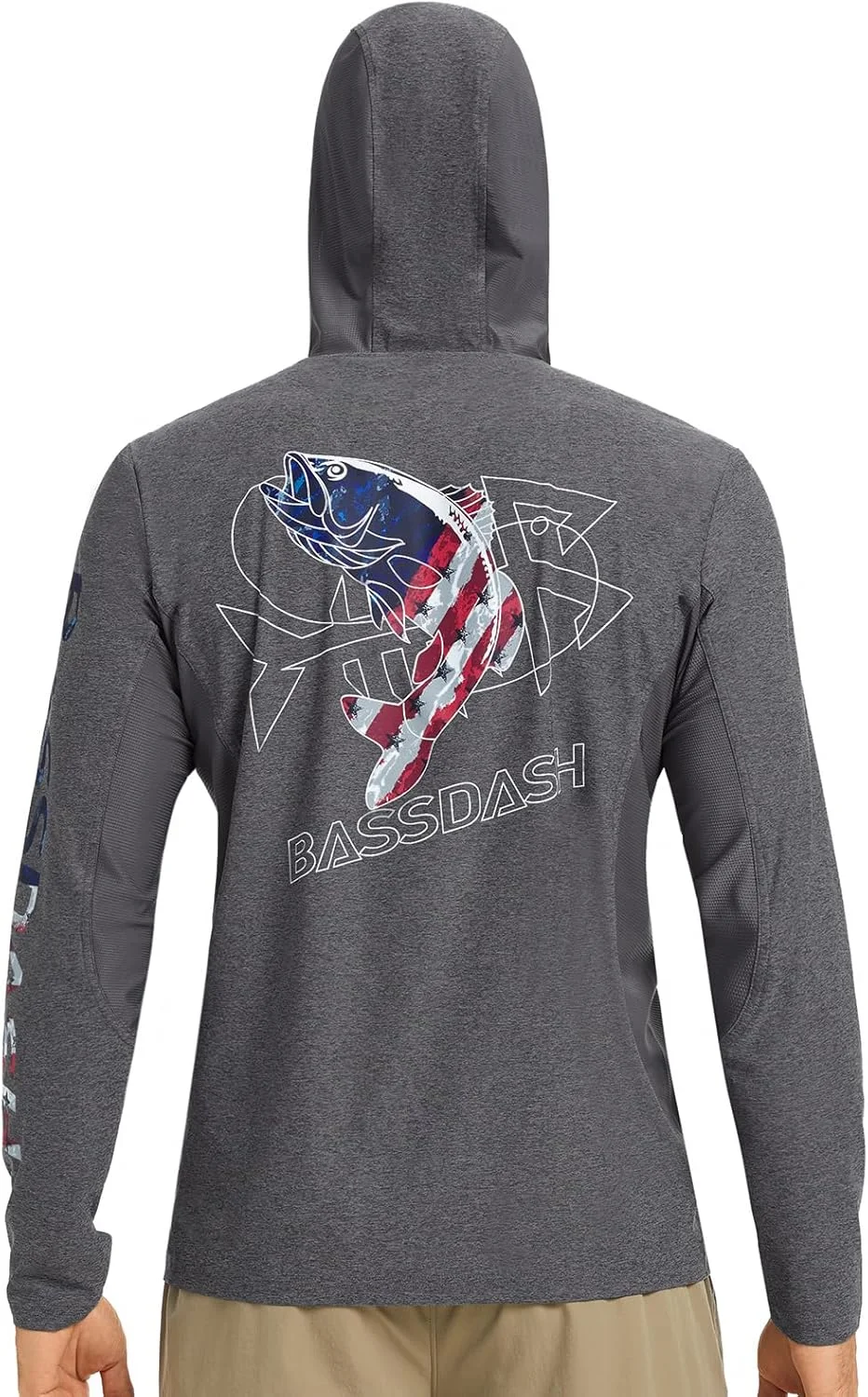 هودی آستین بلند مردانه باسدش با محافظت UPF 50+ در برابر اشعه UV و قابلیت جذب رطوبت مدل FS48M