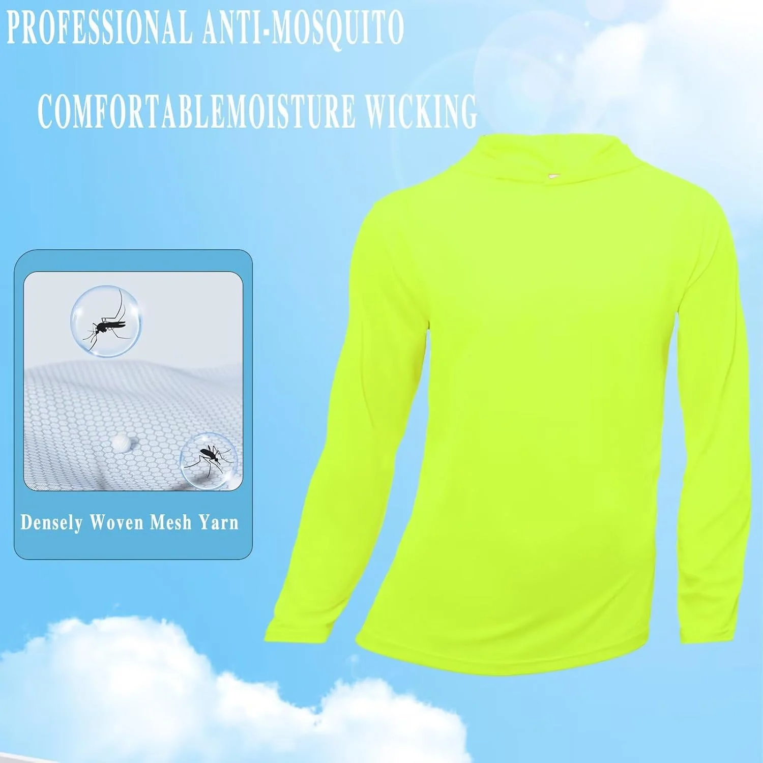 تیشرت آستین بلند مردانه با قابلیت خشک شدن سریع، محافظت در برابر اشعه ماوراء بنفش، تنفسپذیر و دارای کلاه تیشرت آستین بلند مردانه با قابلیت خشک شدن سریع، محافظت در برابر اشعه ماوراء بنفش، تنفسپذیر و دارای کلاه