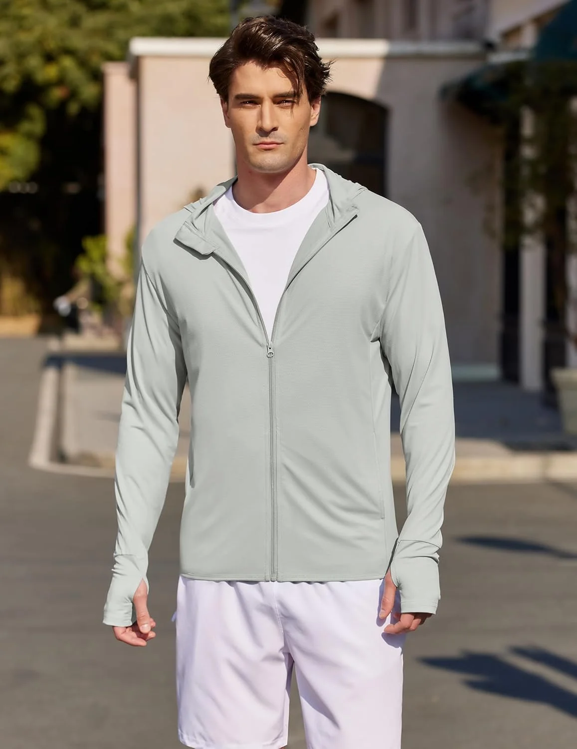 کت مردانه COOFANDY با محافظت در برابر آفتاب UPF 50+، دارای زیپ کامل، کلاه و آستین بلند، مناسب ماهیگیری، پیاده‌روی، دویدن و فعالیت‌های ورزشی