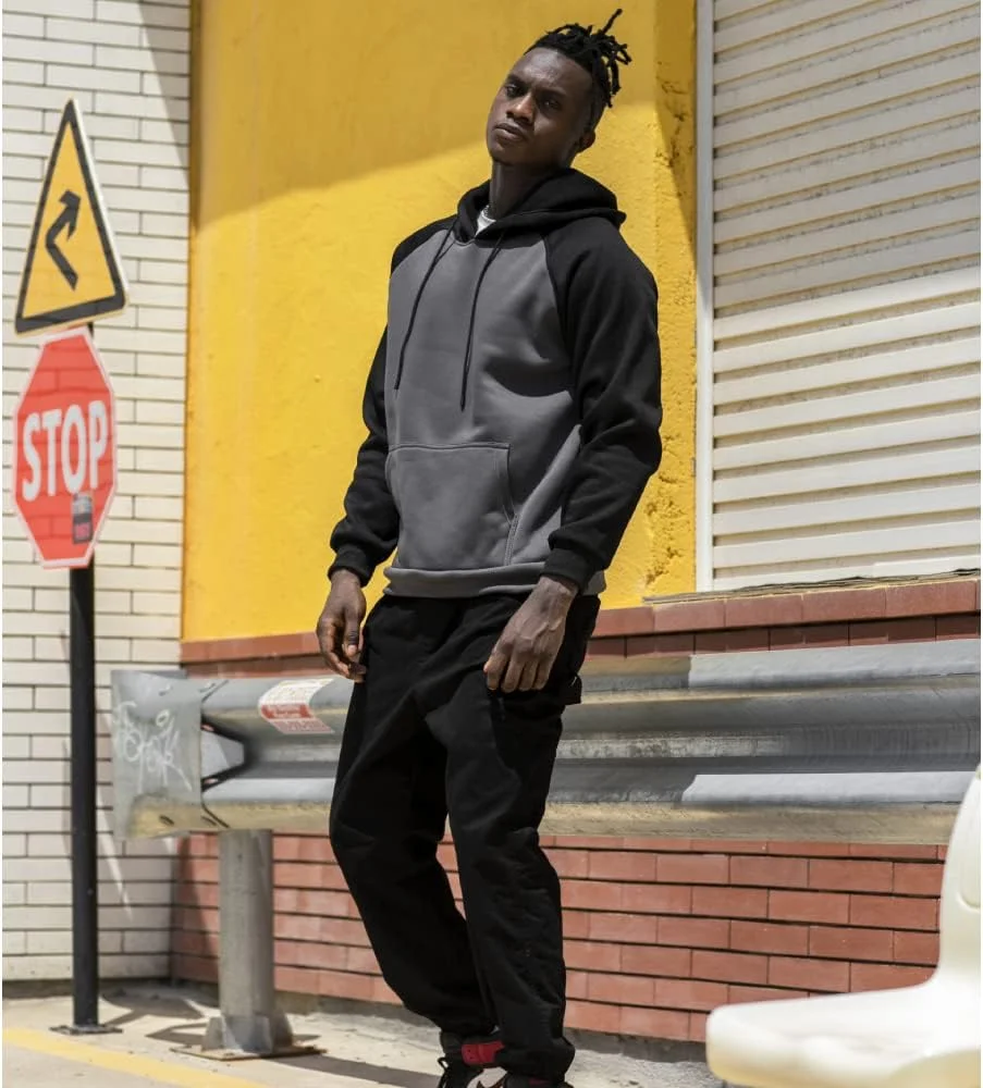 هودی مردانه پولیور TOLOER، آستین بلند، دارای جیب کانگورویی