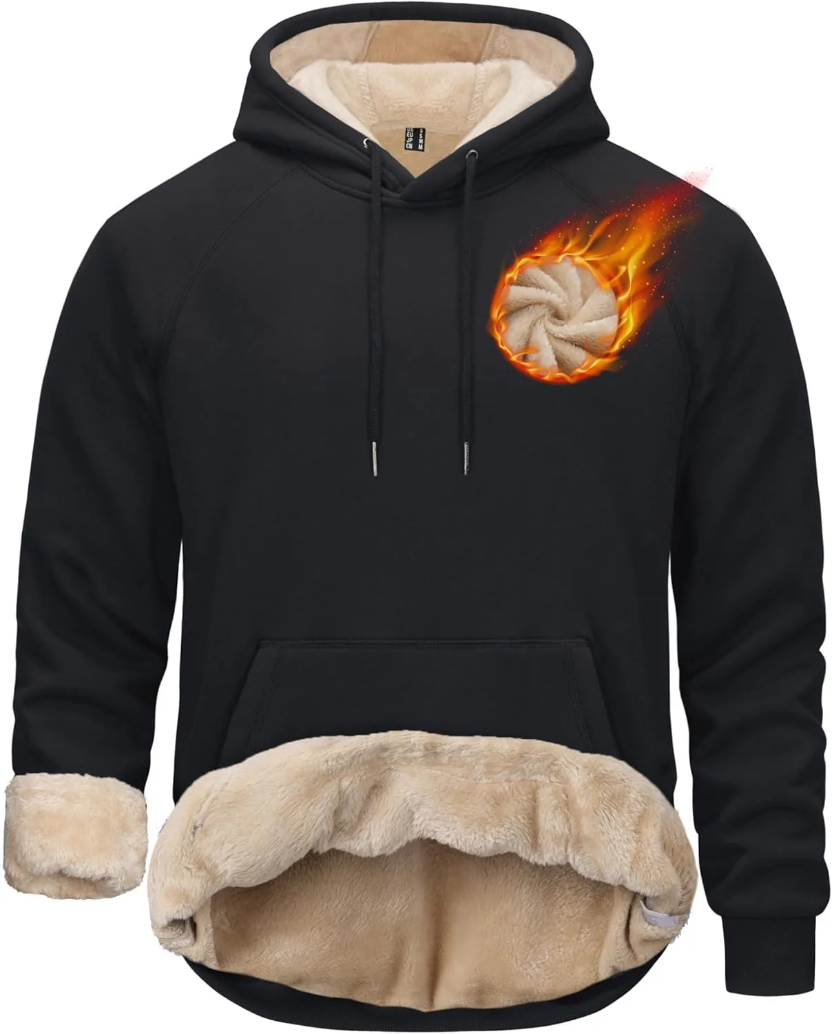 هودی مردانه TACVASEN با آستر پشمی ضخیم، گرم و مناسب فصل زمستان، دارای جیب کانگورویی هودی مردانه TACVASEN با آستر پشمی ضخیم، گرم و مناسب فصل زمستان، دارای جیب کانگورویی