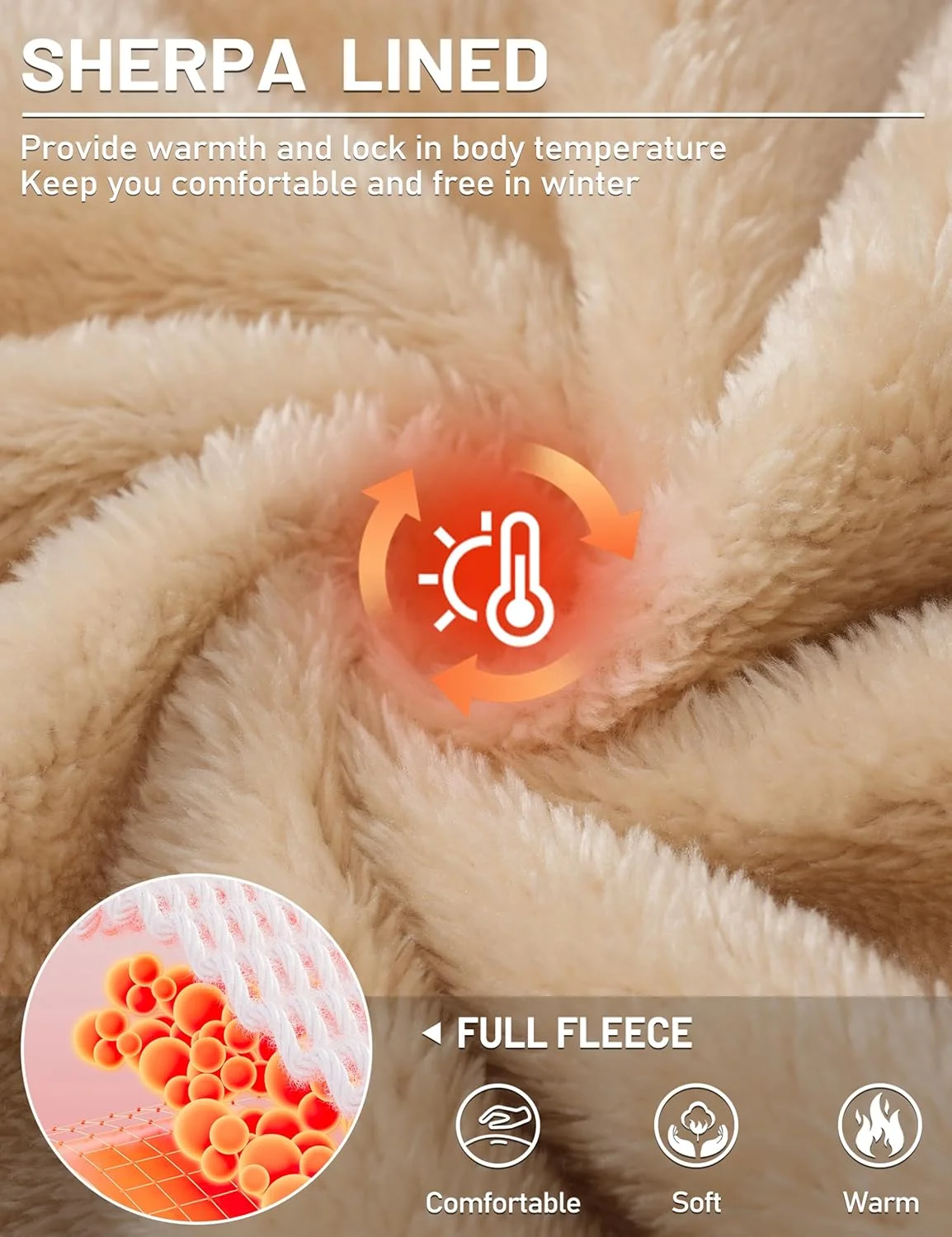 هودی مردانه TACVASEN با آستر پشمی ضخیم، گرم و مناسب فصل زمستان، دارای جیب کانگورویی