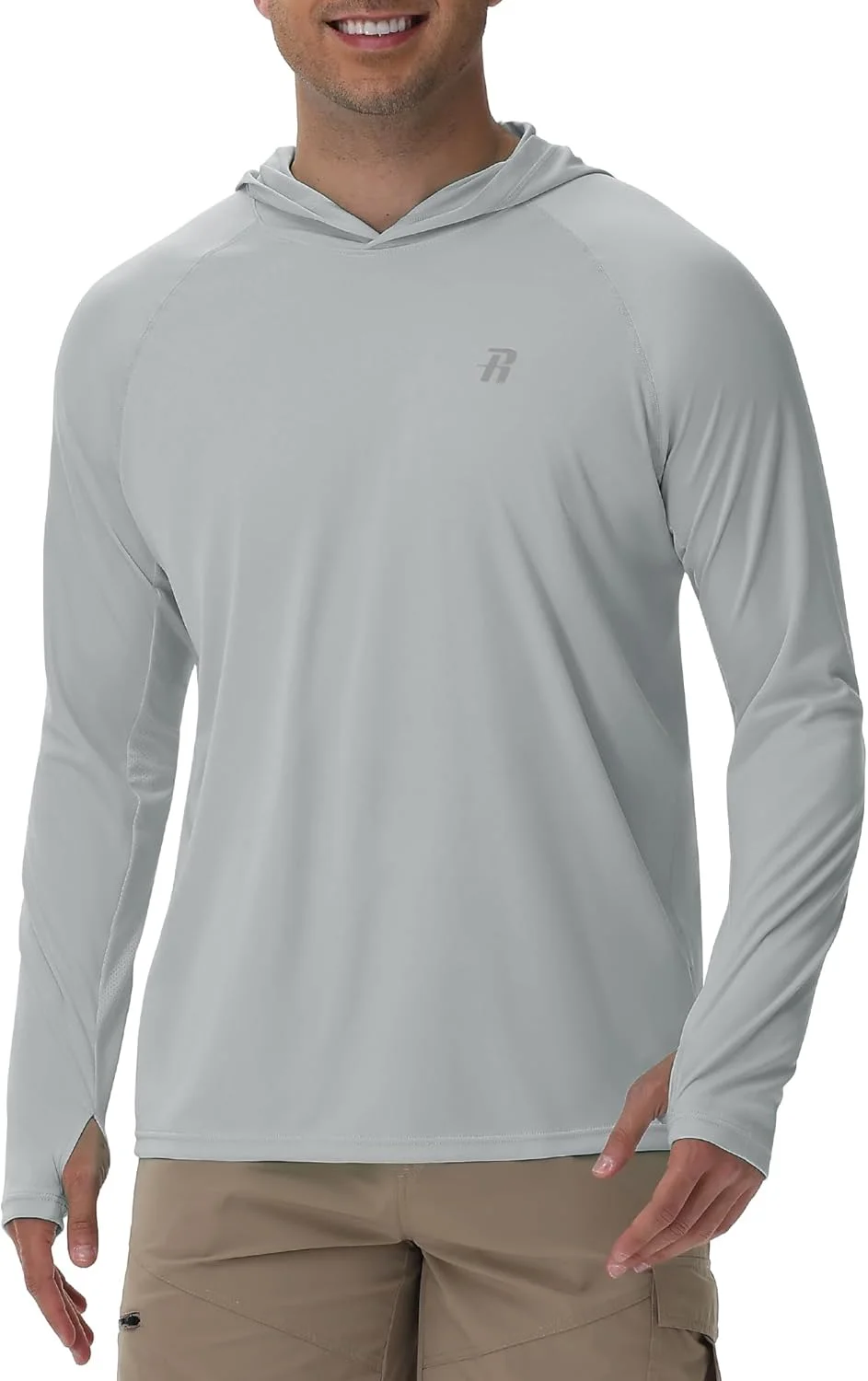 پیراهن آستین بلند مردانه Runhit با محافظت در برابر آفتاب UPF 50+، کلاه دار، سبک وزن، مناسب ورزش، پیاده روی و محافظت در برابر آفتاب