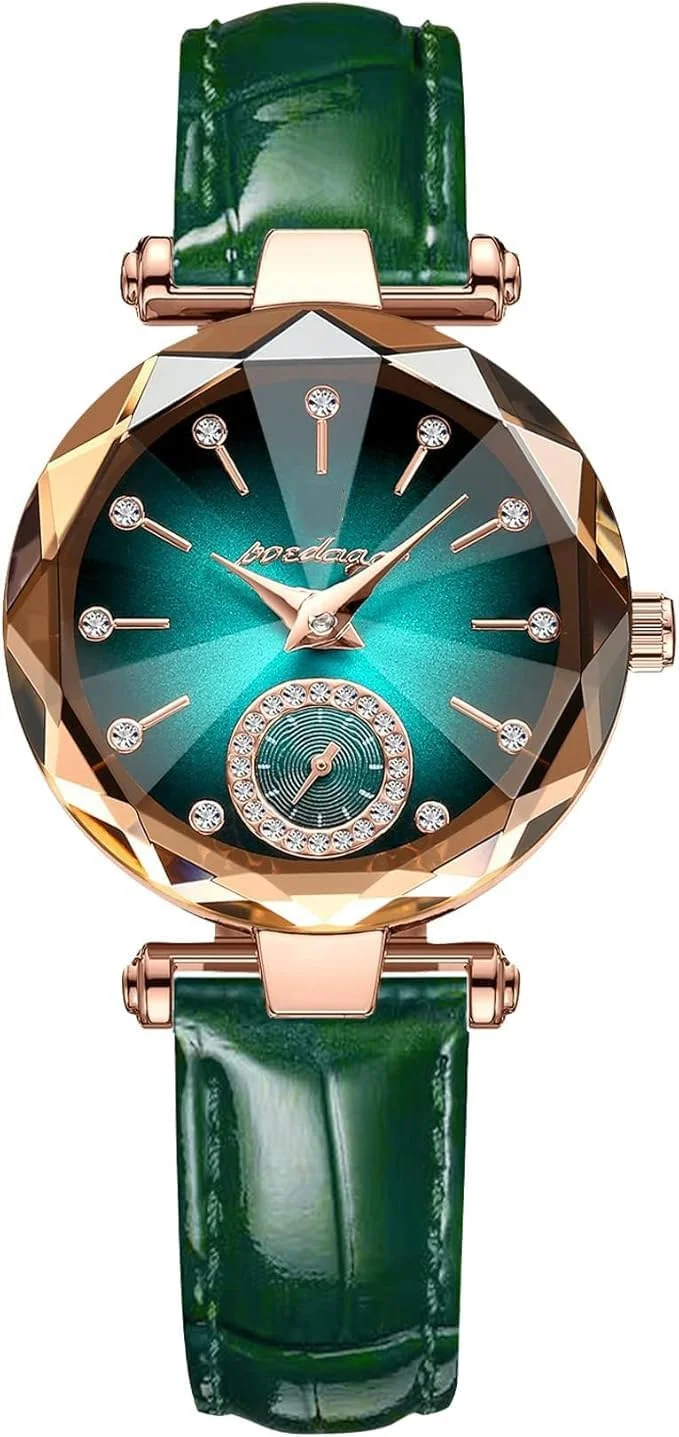 ساعت مچی زنانه با بند چرمی شیک، ساعت مچی آنالوگ فشن با صفحه الماسنشان خلاقانه، هدیه جواهری برای سالگرد ازدواج و تولد ساعت مچی زنانه با بند چرمی شیک، ساعت مچی آنالوگ فشن با صفحه الماسنشان خلاقانه، هدیه جواهری برای سالگرد ازدواج و تولد