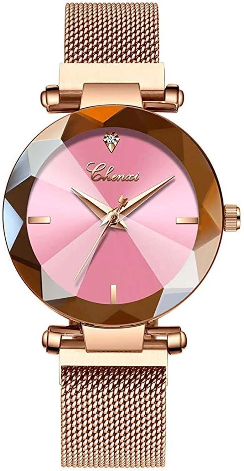 ساعت مچی زنانه مدل Rose Gold بند حصیری ساعت مچی زنانه مدل Rose Gold بند حصیری