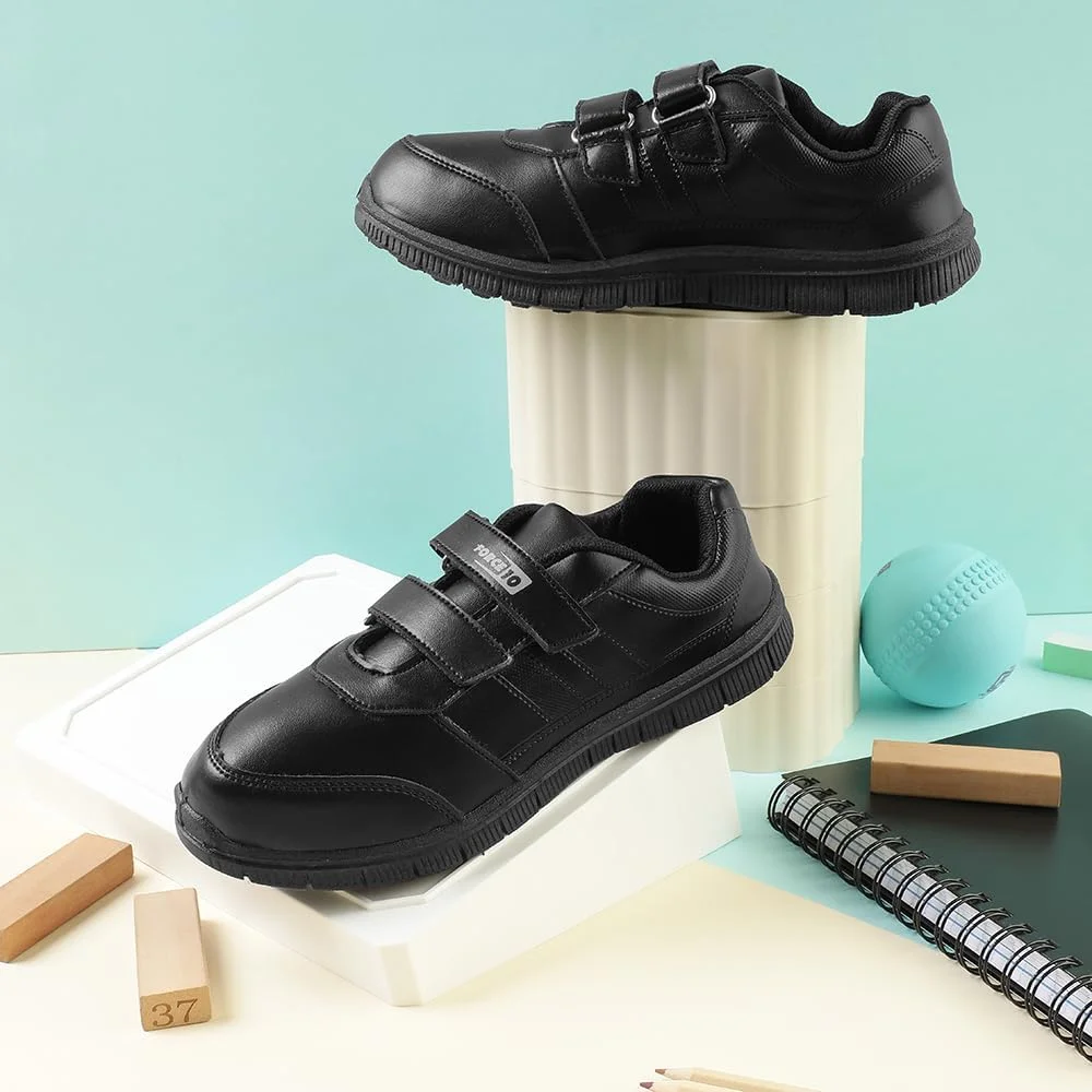 کفش مدرسه ای لیبرتی برای کودکان با زیره و رویه PVC | کفی راحت | کفی فوم دار | بستن چسبی سریع | شیک و سبک