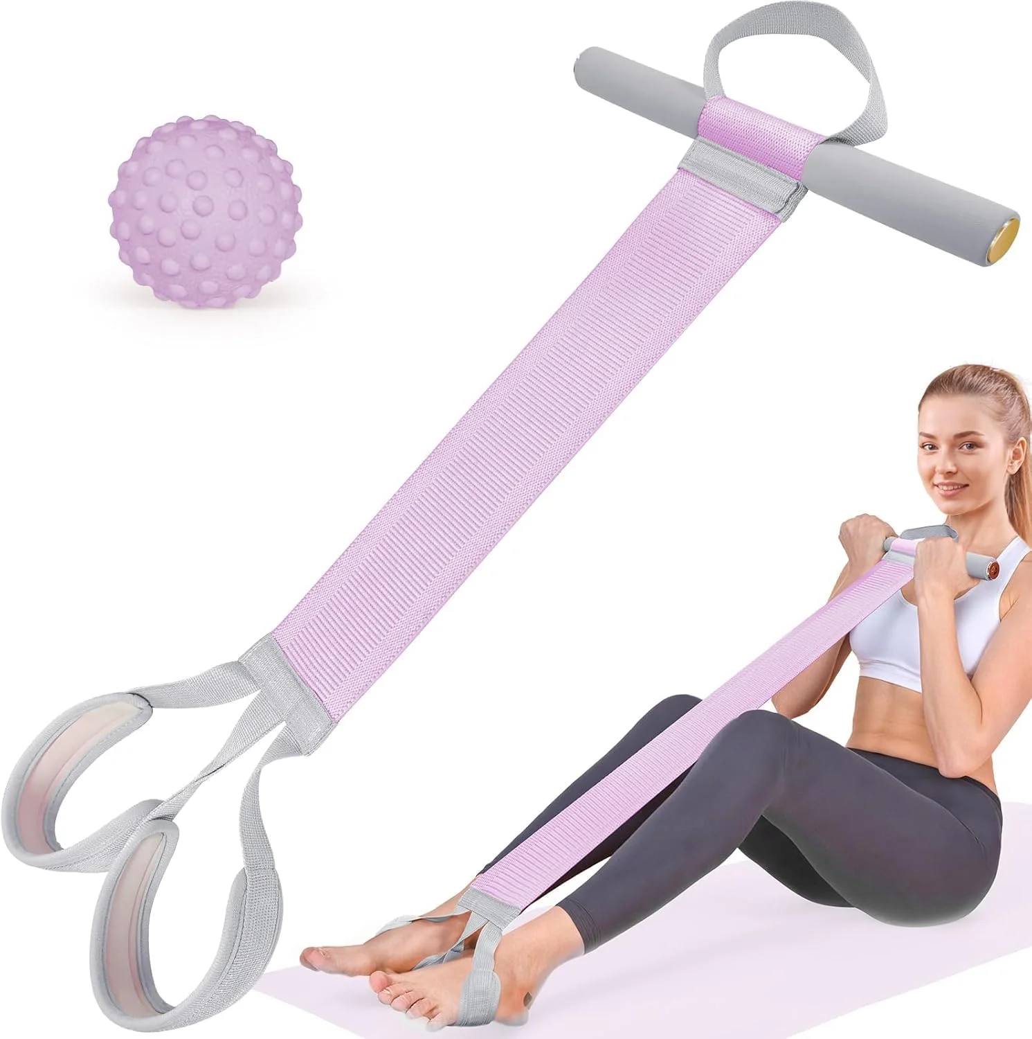 کش مقاومتی یلاجوی با دسته، کش ورزشی تمام بدن با مقاومت بالا 120 پوندی، کش های الاستیک ضد لغزش برای تمرین عضلات قدرتی، تجهیزات تمرینی کش پارچه ای بادوام