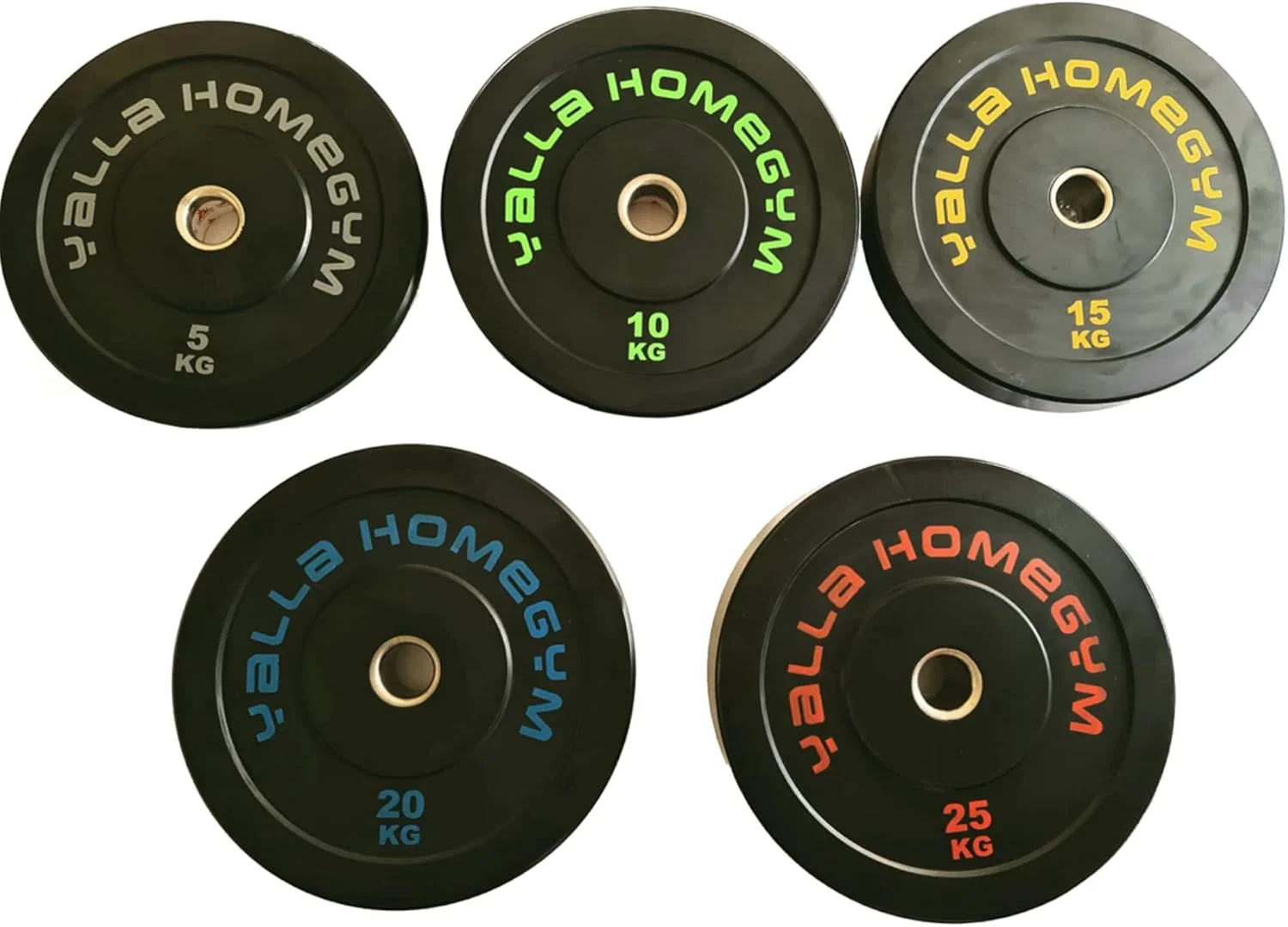 YALLA HomeGym جفت صفحه وزنه هالتر المپیکی، ضربه گیر، وزنه با حداقل پرش برای تمرینات قدرتی YALLA HomeGym جفت صفحه وزنه هالتر المپیکی، ضربه گیر، وزنه با حداقل پرش برای تمرینات قدرتی