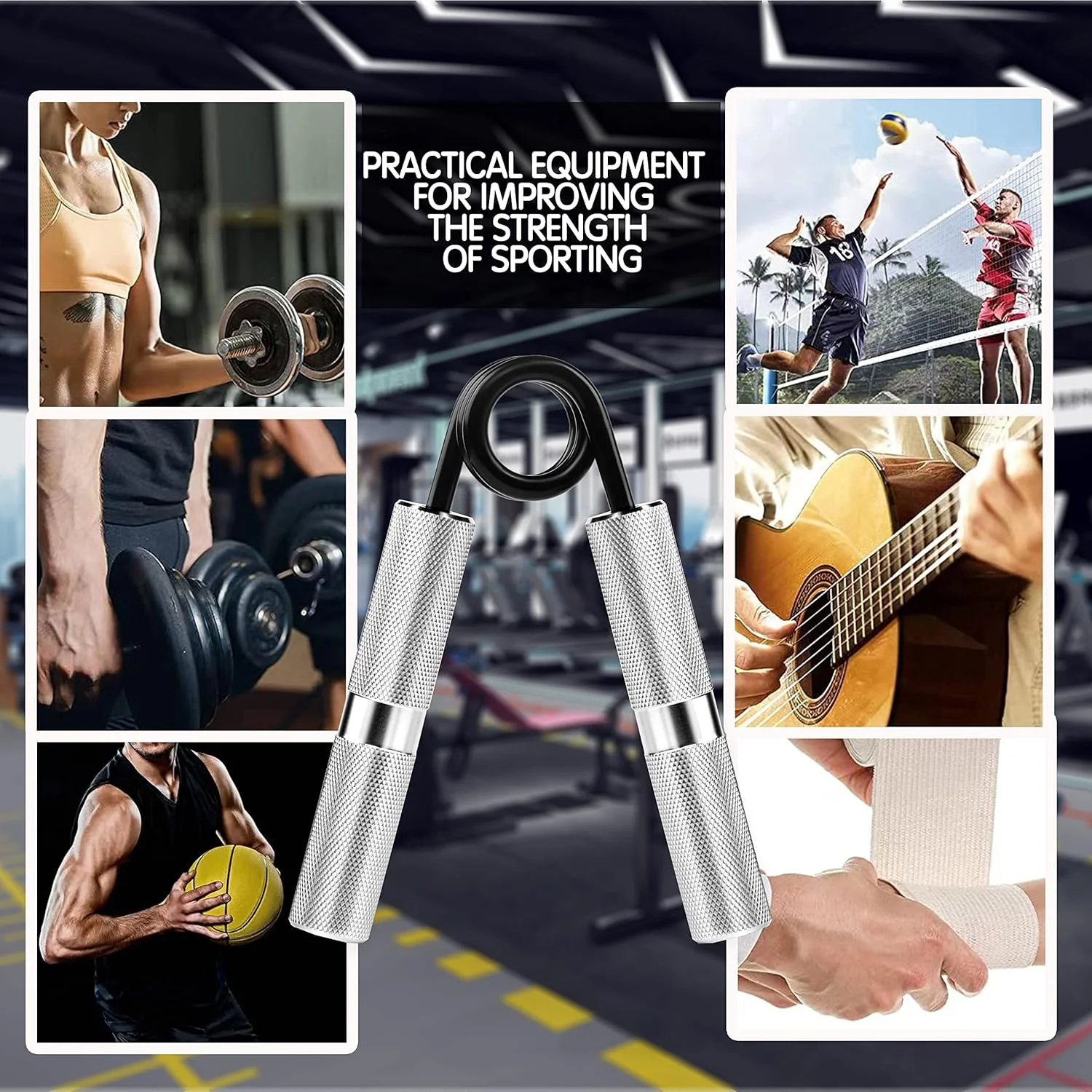 ست تقویت کننده مچ دست، تقویت کننده سنگین مچ دست، تقویت کننده انگشت مچ دست، کیت تمرین مچ و ساعد فلزی