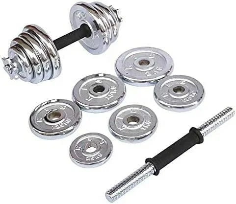 ست دمبل کرومی قابل تنظیم 30 کیلوگرمی ULTIMAX، ست دمبل قابل تنظیم چدنی - وزنه برداری دستی کرومی + جعبه (30)