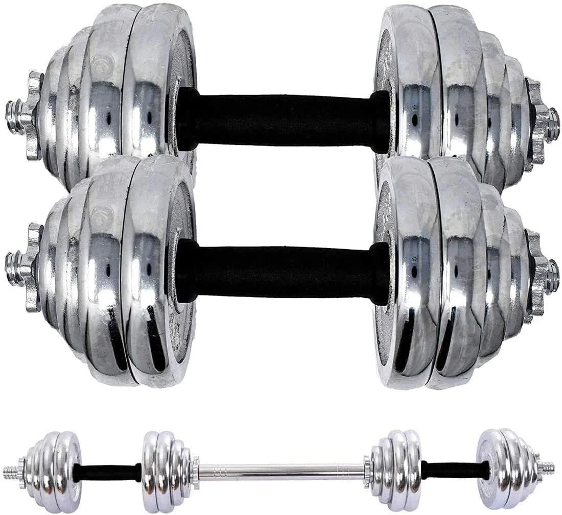 وزنه های دمبل بدنسازی قابل تنظیم ULTIMAX برای باشگاه بدنسازی، ست دمبل قابل تنظیم با میله اتصال هالتر، وزنه های بدنسازی