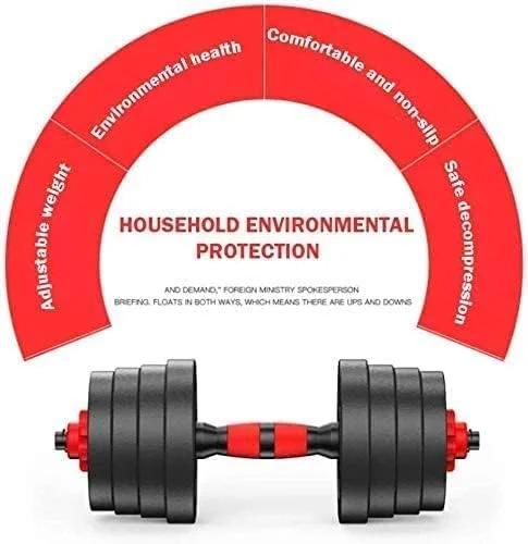ست دمبل و هالتر قابل تنظیم ULTIMAX مناسب وزنه برداری و فیتنس، ست 2 در 1 با میله اتصال - 20 کیلوگرم