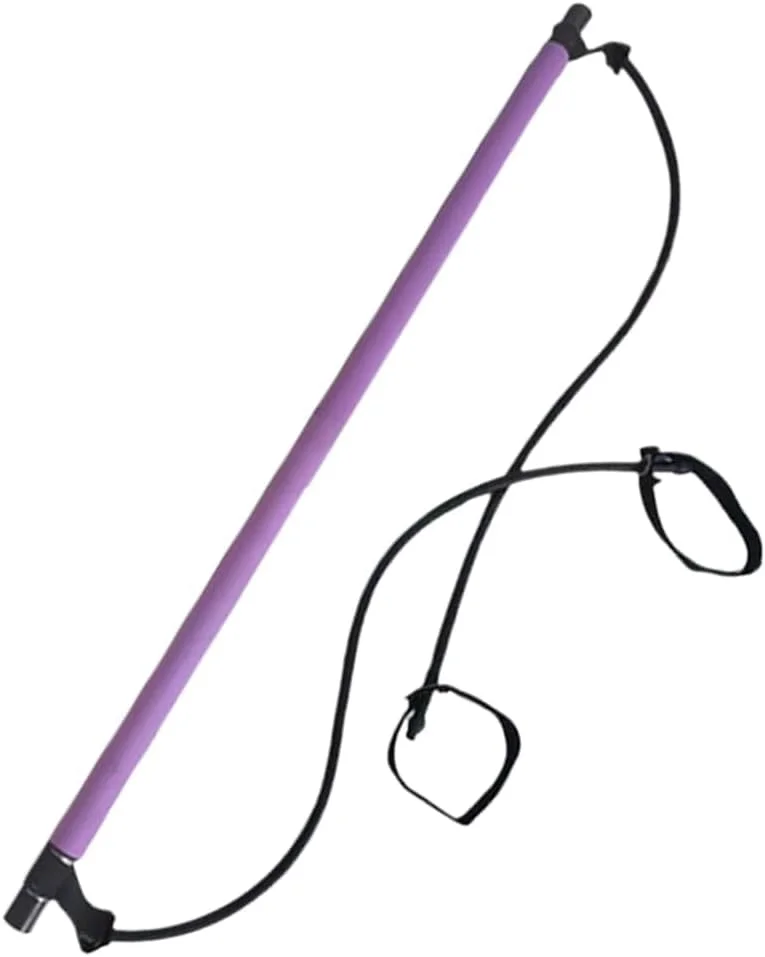 میله پیلاتس اسکالپت TERRIFI، میله تمرین اسکات پیلاتس قابل حمل با نوارهای مقاومتی، میله پیلاتس فیوژن کششی چند منظوره برای زنان، یوگا، تناسب اندام و تمرینات خانگی