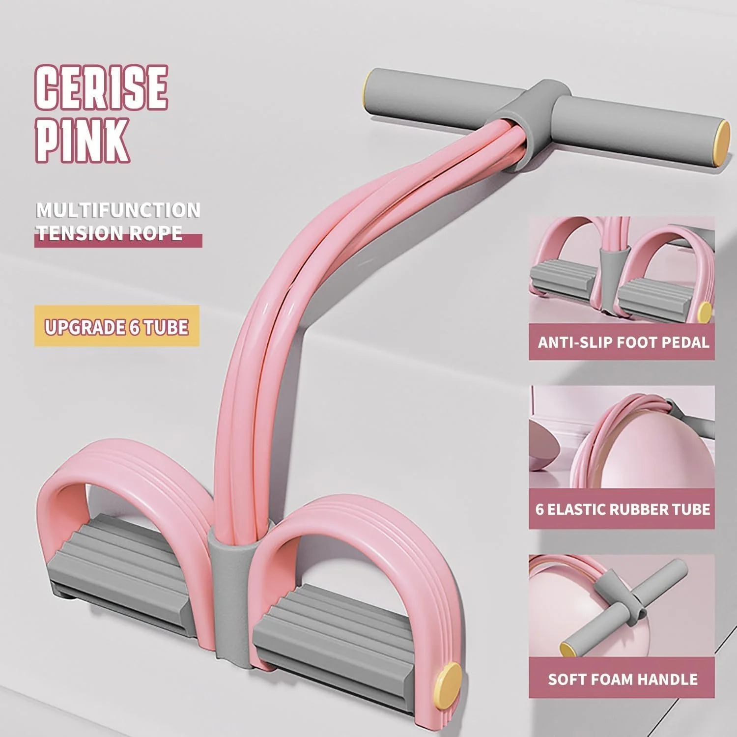 ست کش های مقاومتی چند منظوره تزویق، طناب تمرینی پدالی برای تمرینات شکم/کمر/بازو/پا، تجهیزات کششی و لاغری باشگاه خانگی، کش های تناسب اندام کششی برای دراز و نشست ست کش های مقاومتی چند منظوره تزویق، طناب تمرینی پدالی برای تمرینات شکم/کمر/بازو/پا، تجهیزات کششی و لاغری باشگاه خانگی، کش های تناسب اندام کششی برای دراز و نشست