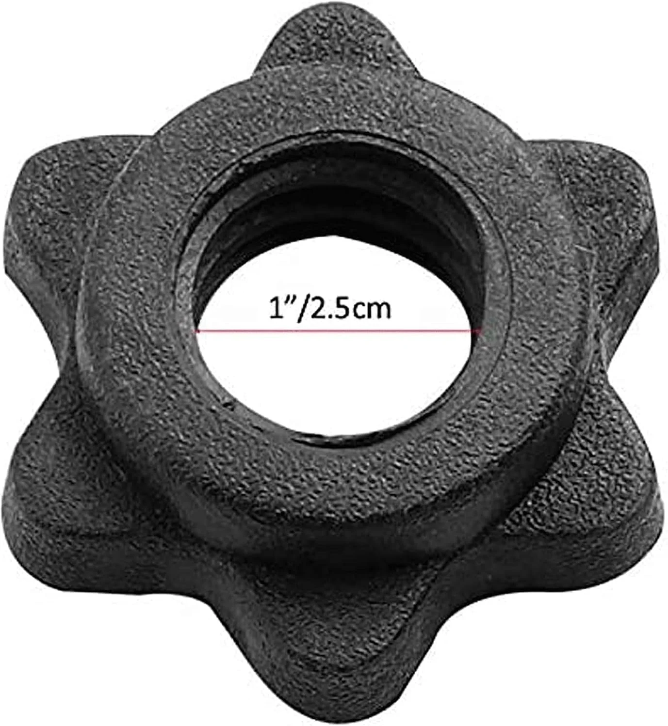 تزویق 4 عدد بست قفل چرخشی، بست هالتر مهره شش گوش دمبل 1 اینچی (2.5 سانتی متری)، گیره های پیچی ضد لغزش برای تمرینات بدنسازی و وزنه برداری