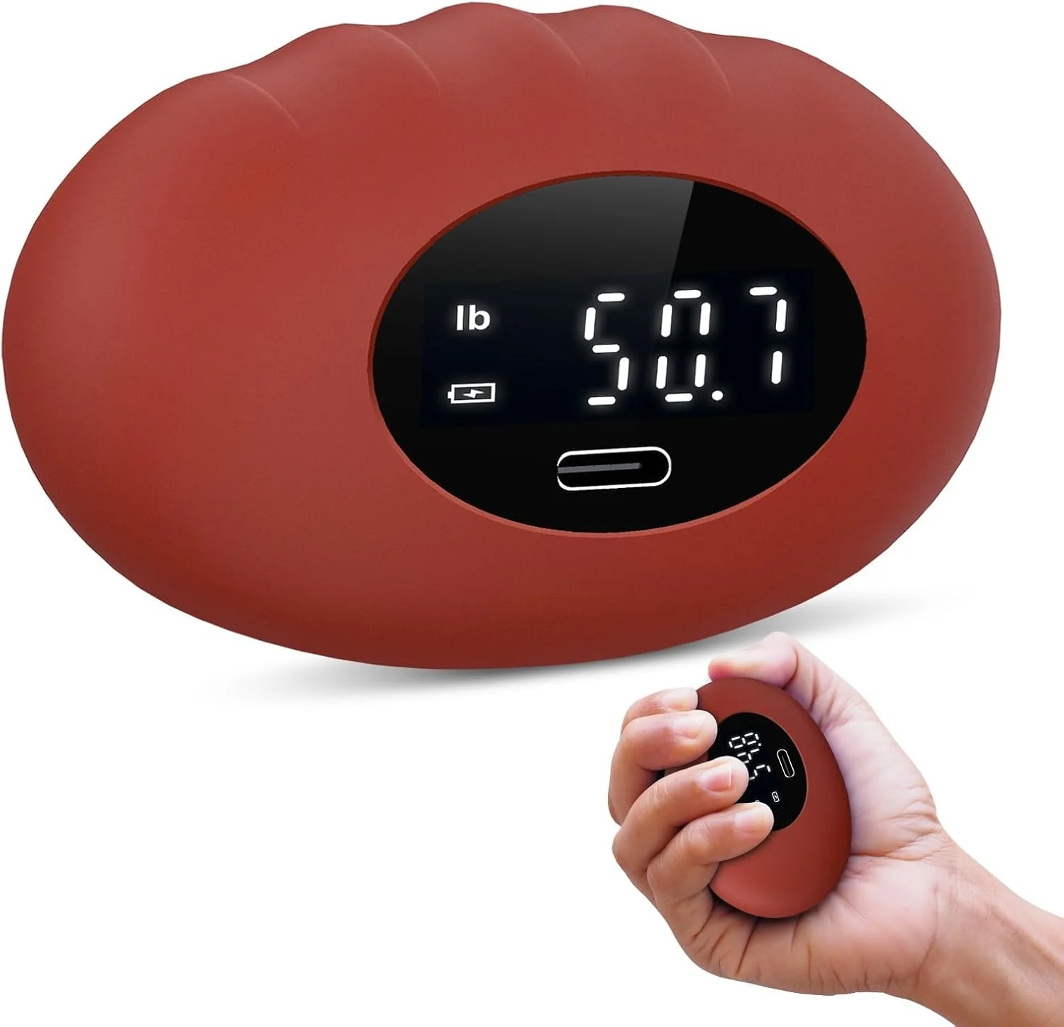 تقویت کننده مچ دست با صفحه نمایش LED، قابل تنظیم تا 180 کیلوگرم، تمرین دهنده قدرت ساعد قابل شارژ USB، توپ های کاهش استرس برای بزرگسالان و کودکان