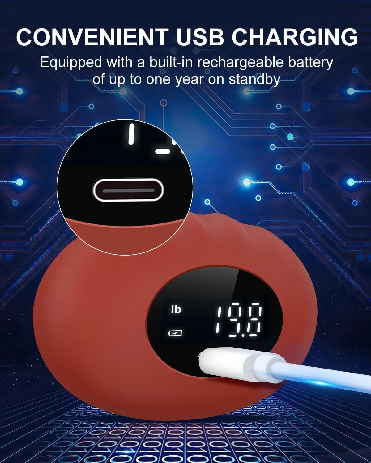 تقویت کننده مچ دست با صفحه نمایش LED، قابل تنظیم تا 180 کیلوگرم، تمرین دهنده قدرت ساعد قابل شارژ USB، توپ های کاهش استرس برای بزرگسالان و کودکان