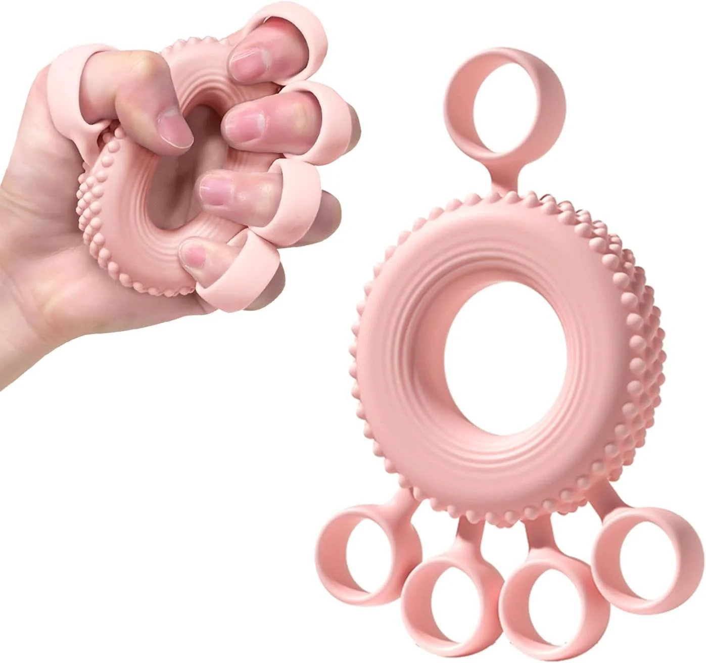 تقویت کننده عضلات دست، تمرین انگشتان، تقویت کننده قدرت مچ، تمرین عضلات ساعد، کشش انگشتان، انگشت ماشه ای، انگشت چکشی، تسکین و بهبود، صورتی