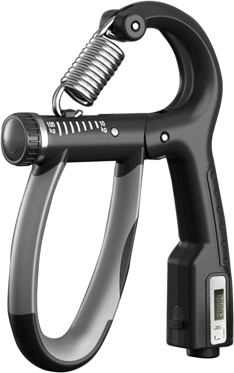 تقویت کننده عضلات دست، مقاومت وزنی قابل تنظیم از 4.5 تا 45 کیلوگرم، شمارشگر تعداد تمرین، مناسب برای ورزشکاران مرد و بهبود آسیب دیدگی دست