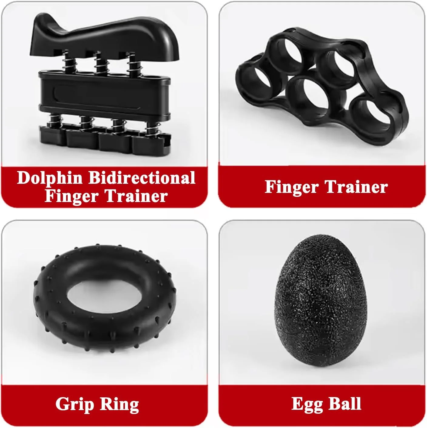 ست تمرین تقویت مچ دست (5 تکه) شامل تمرین انگشت، تقویت کننده قابل تنظیم مچ دست، تمرین کشش دست، توپ ضد استرس و حلقه تمرین ساعد برای عضله سازی و بهبود آسیب