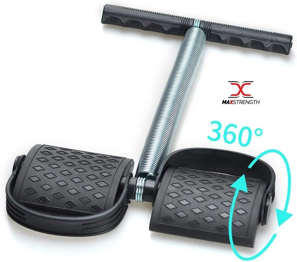 دستگاه تمرین شکم و تناسب اندام خانگی با کش الاستیک، طناب کششی فنری و پدال پا برای تمرینات شکم، کمر، بازو و پا، مناسب برای لاغری، یوگا و کرانچ