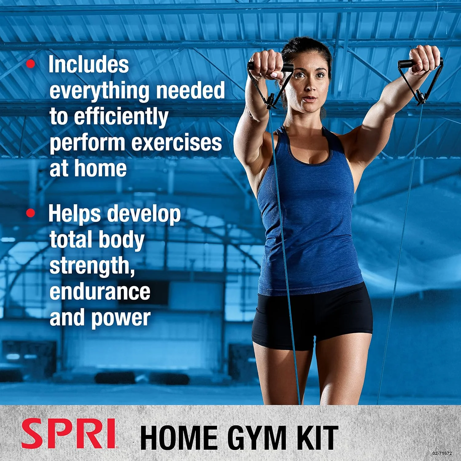 کیت باشگاه خانگی اس پی آر آی شامل طناب، میله، کش و چرخ شکم