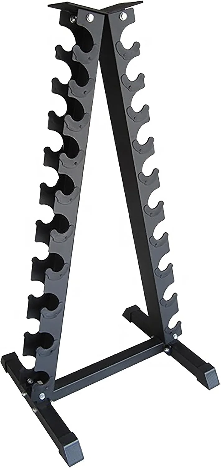 استند دمبل A-Frame اسکای لند - نگهدارنده جمع و جور 10 جفتی دمبل، طراحی کم جا، EM-9228، مشکی