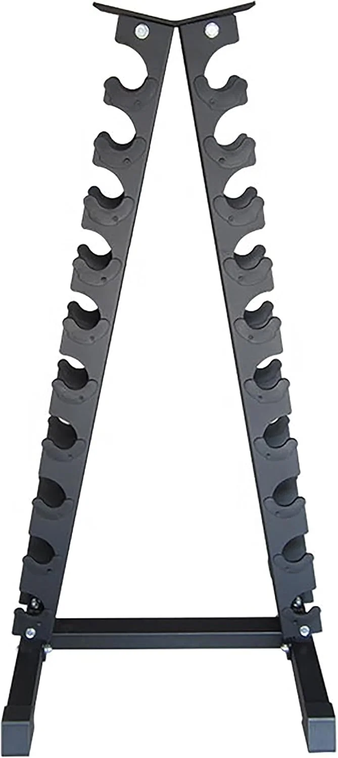 استند دمبل A-Frame اسکای لند - نگهدارنده جمع و جور 10 جفتی دمبل، طراحی کم جا، EM-9228، مشکی