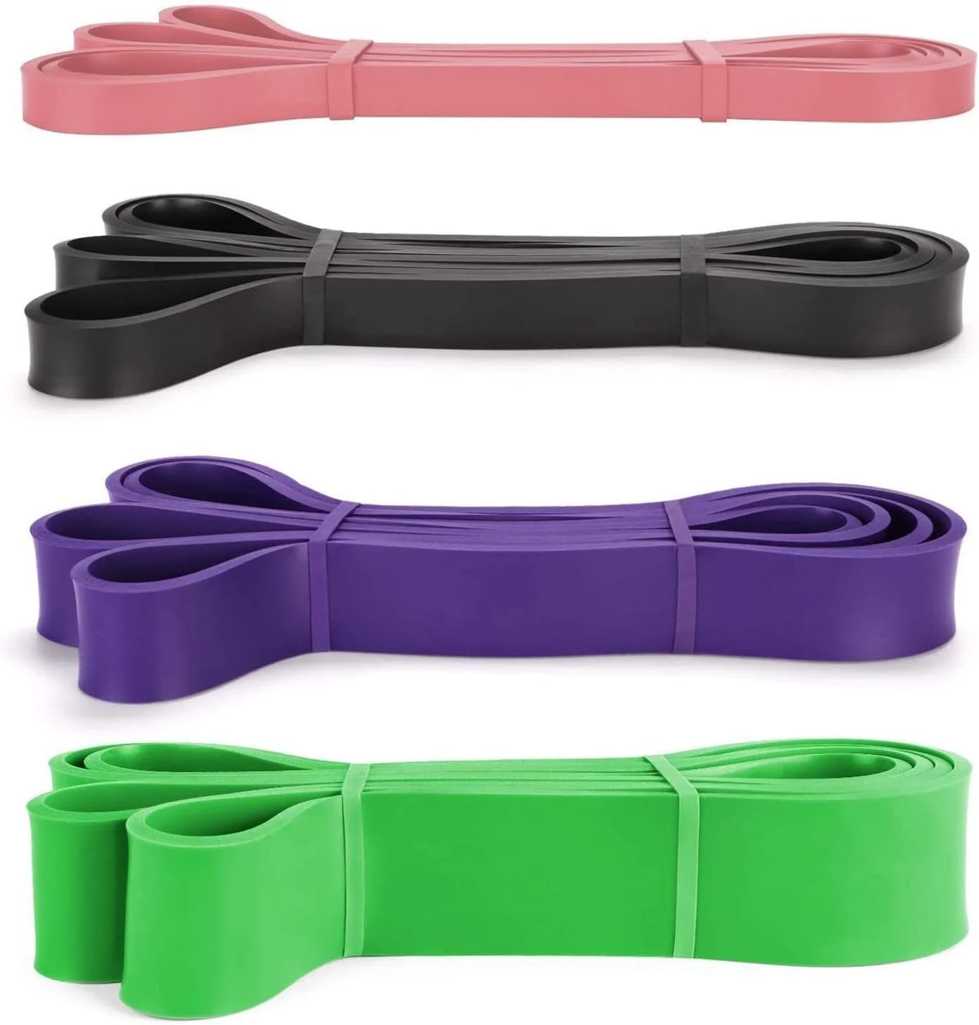 ست کش های مقاومتی SKY LAND EM-9356 - کش های ورزشی حلقه ای سنگین برای تمرینات قدرتی، کمک به بارفیکس، تحرک و تمرینات خانگی - 4 کش قدرتی با کیف حمل - مناسب برای بزرگسالان