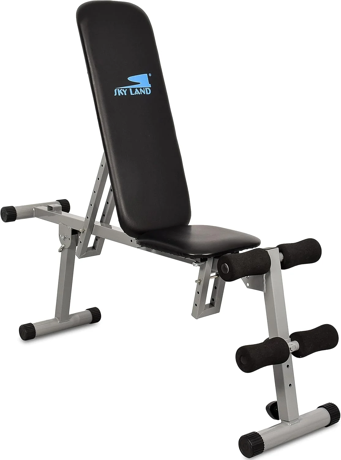نیمکت دراز و نشست قابل تنظیم SKY LAND، فریم فولادی سنگین، موقعیت های چند زاویه ای، نیمکت تمرین شیب دار و شیب دار تاشو برای عضلات شکم، هسته بدن، تمرینات قدرتی و تجهیزات باشگاه خانگی EM-1525