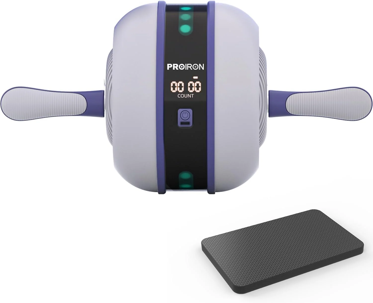 غلتک شکم PROIRON با بازگشت خودکار، چرخ شکم بی صدا و هوشمند دیجیتال با پد زانو برای باشگاه خانگی، تجهیزات تمرین شکم