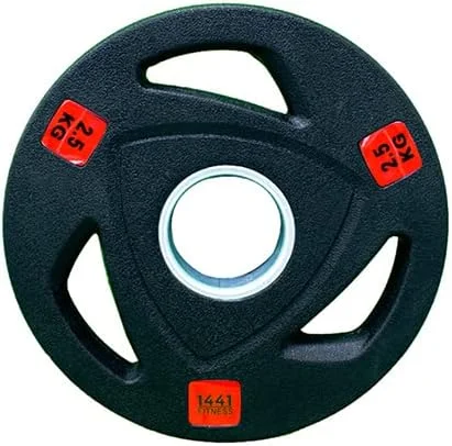 صفحه وزنه المپیکی لاستیکی سه گریپ مشکی پروسپرتز 1441، صفحه وزنه چدنی با کیفیت عالی برای تمرینات قدرتی