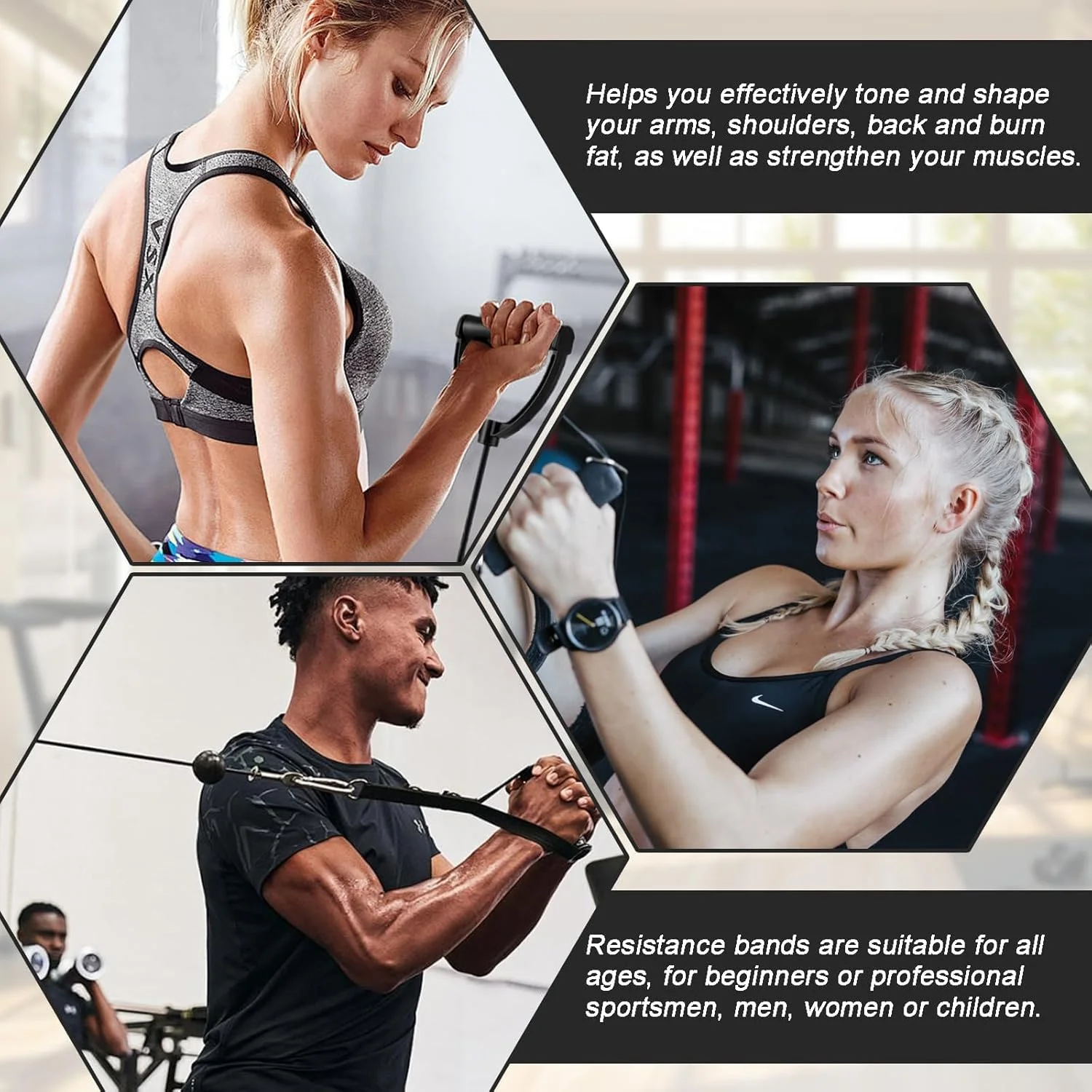 یک جفت کش مقاومتی، کش ورزشی، طناب کششی، کش استپ با دسته و گیره، برای تمرینات مقاومتی، تمرینات قدرتی در خانه، تناسب اندام، پیلاتس، مشکی