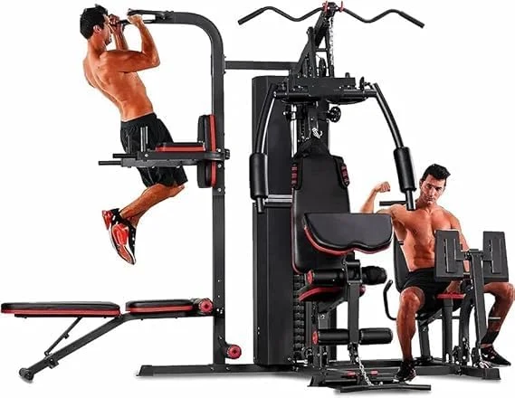 دستگاه بدنسازی چند منظوره پروکسیما هلث اند فیتنس | سیستم تمرینی کامل با وزنه 72 کیلوگرمی، کیسه بوکس، ایستگاه بارفیکس و نیمکت قابل تنظیم | ساختار فولادی سنگین و پوشش پودری