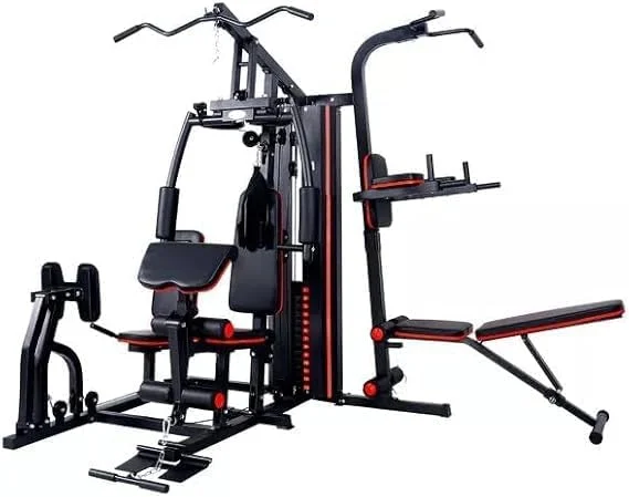 دستگاه بدنسازی چند منظوره پروکسیما هلث اند فیتنس | سیستم تمرینی کامل با وزنه 72 کیلوگرمی، کیسه بوکس، ایستگاه بارفیکس و نیمکت قابل تنظیم | ساختار فولادی سنگین و پوشش پودری