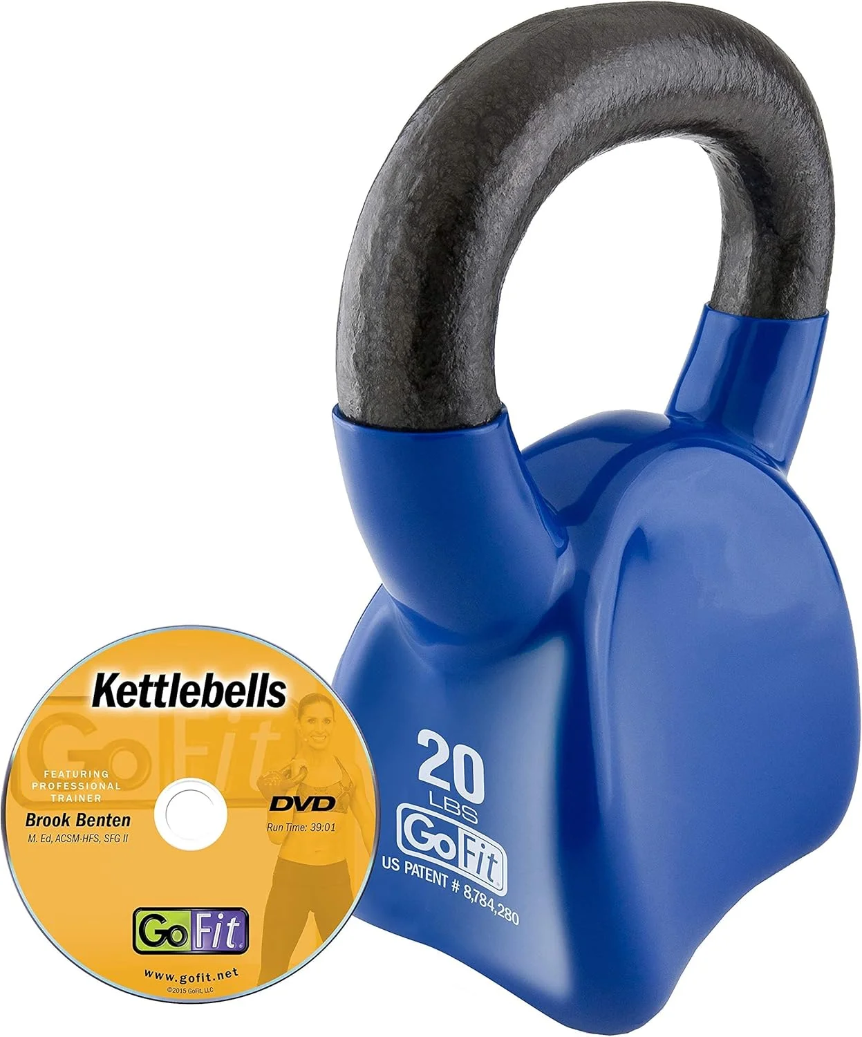 دمبل کتل بل روکش وینیل ممتاز GoFit به همراه DVD آموزشی