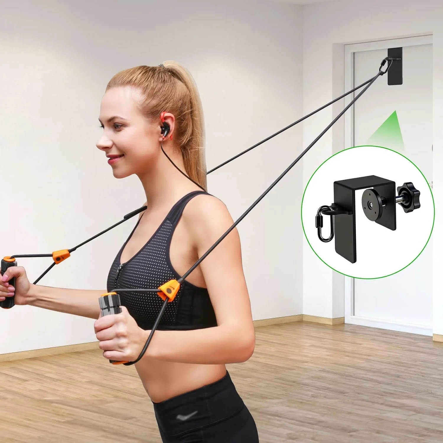 نگهدارنده درب مقاوم NALACAL برای تمرینات معلق با کش های مقاومتی، ساختار فلزی مستحکم مناسب برای بالای درب، کنار و پایین درب