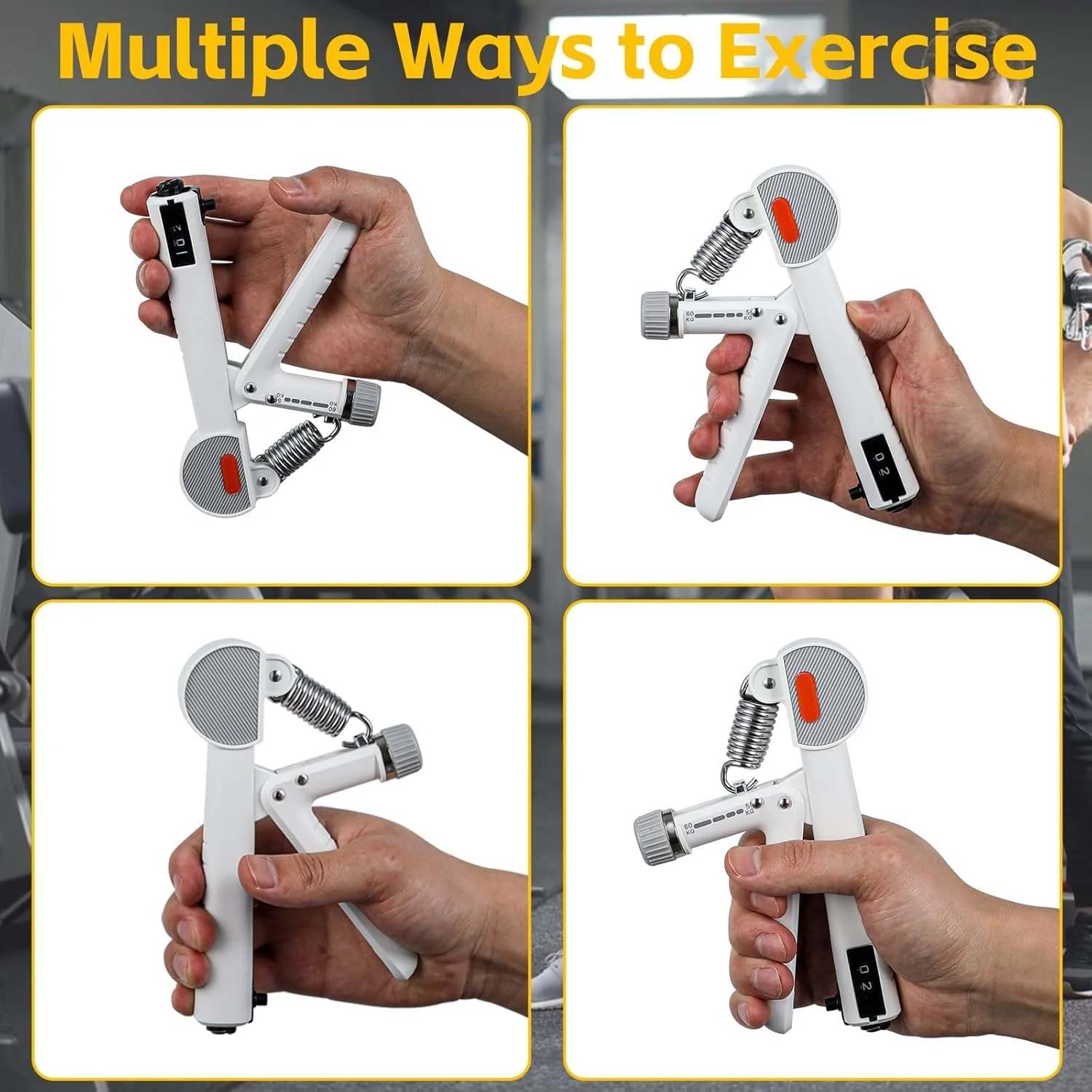 تقویت کننده قدرت مچ دست NALACAL، تقویت کننده ساعد 2 در 1 و چکش ماساژ، تمرین دهنده دست با شمارنده، ابزار تمرین دست، درمان و بازیابی دست برای عضله سازی و بهبود آسیب