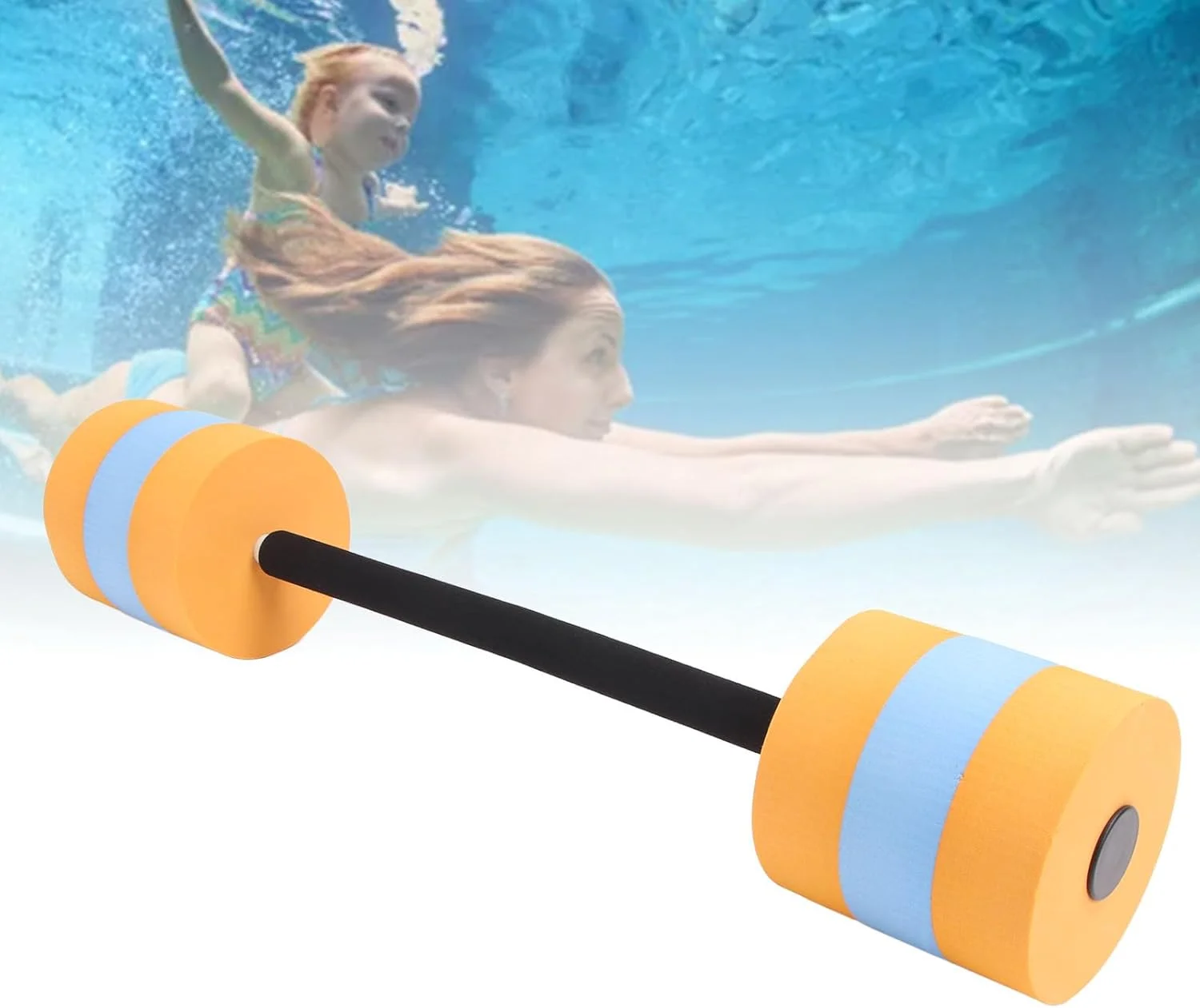 دمبل شناور ضد آب Luqeeg EVA، وزن قابل تنظیم، دسته ضد لغزش برای تمرینات هوازی در آب