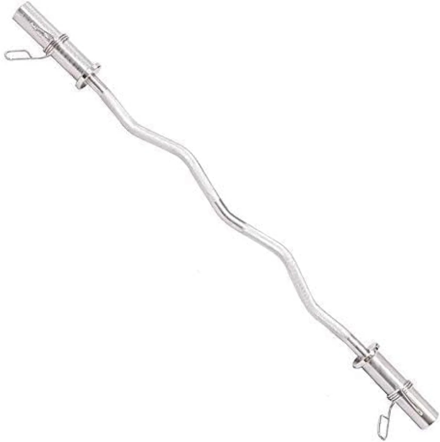 میله هالتر خمیده EZ با استحکام حداکثری - میله فر کننده دوسر بازو المپیک 4 فوتی برای تمرین جلوبازو - سازگار با صفحات وزنه 2 اینچی - به همراه بست میله هالتر خمیده EZ با استحکام حداکثری - میله فر کننده دوسر بازو المپیک 4 فوتی برای تمرین جلوبازو - سازگار با صفحات وزنه 2 اینچی - به همراه بست